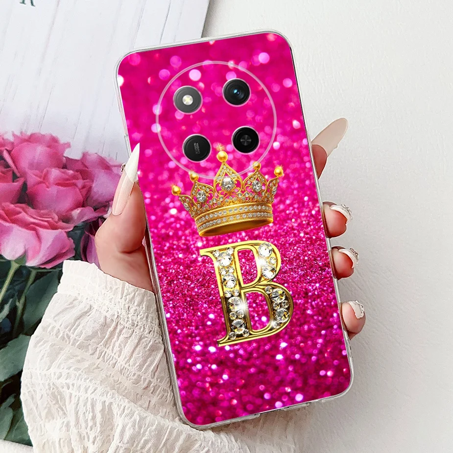 Para Honor Magic7 Lite funda BRP-NX1 elegante corona letras cubierta suave silicona delgada funda de teléfono para Honor Magic 7 Lite Fundas Coque - imagen 4