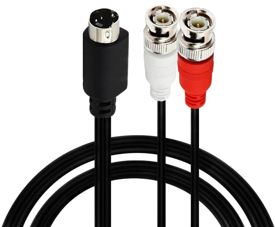 Cable divisor SVHS a BNC, conector SVHS macho a hembra BNC doble de 4 pines, conector S-Video para cámaras CCTV, amplificadores, Cable coaxial - imagen 2