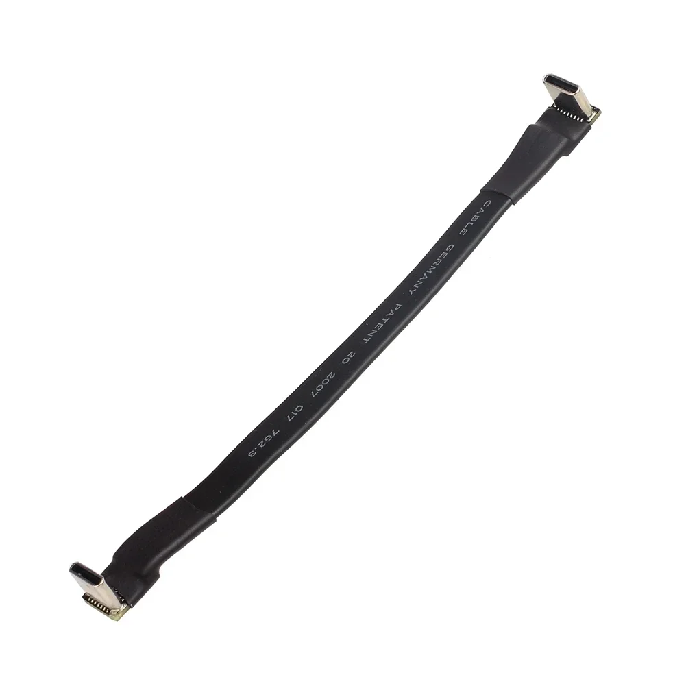Cable de extensión USB 2,0 tipo C plegable, adaptador de 90 grados FPC FPV, cinta plana de 2,0 USB-C, Cable de datos de carga de blindaje EMI macho/hembra - imagen 3