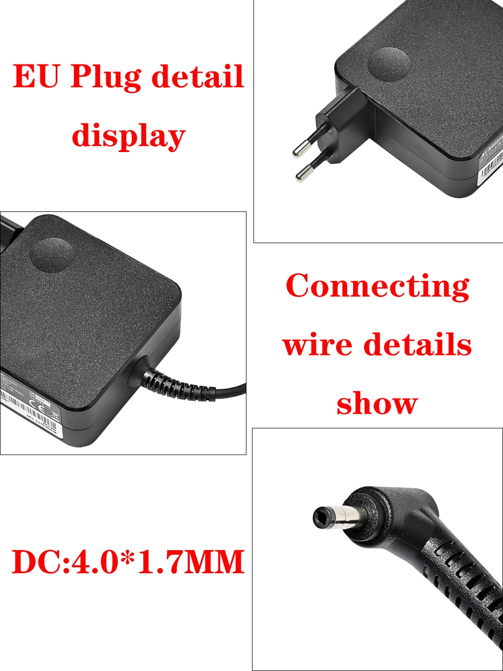 Cargador de ordenador portátil de CA de 20V 3.25A 65W 4,0*1,7mm para Lenovo IdeaPad 100-15 B50-10 YOGA 710 510-14ISK adaptador de corriente para portátil - imagen 4