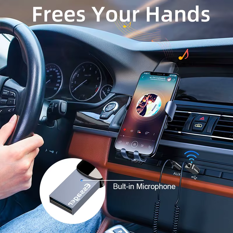 Essager Receptor Bluetooth Coche – USB a Aux 3,5mm Manos Libres - imagen 2