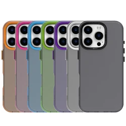 Funda transparente esmerilada para iPhone 16 Pro Max, funda de silicona mate Simple TPU para iPhone 16 Pro Max, funda protectora para teléfono