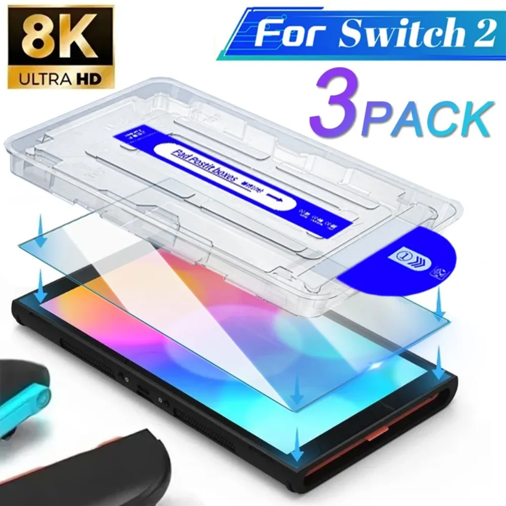 Protecteur d'écran pour Nintendo Switch 2, Installation facile, Films de protection en verre trempé pour accessoires de Console de jeu Switch2