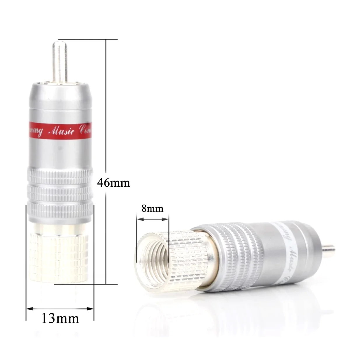 Conectores RCA Plata Alta Fidelidad Audio Ailfielder - imagen 3