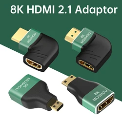 Adaptador HDMI Mini Micro Macho a Hembra Ángulo 90° 270° 8K 4K TV PS4 PS5