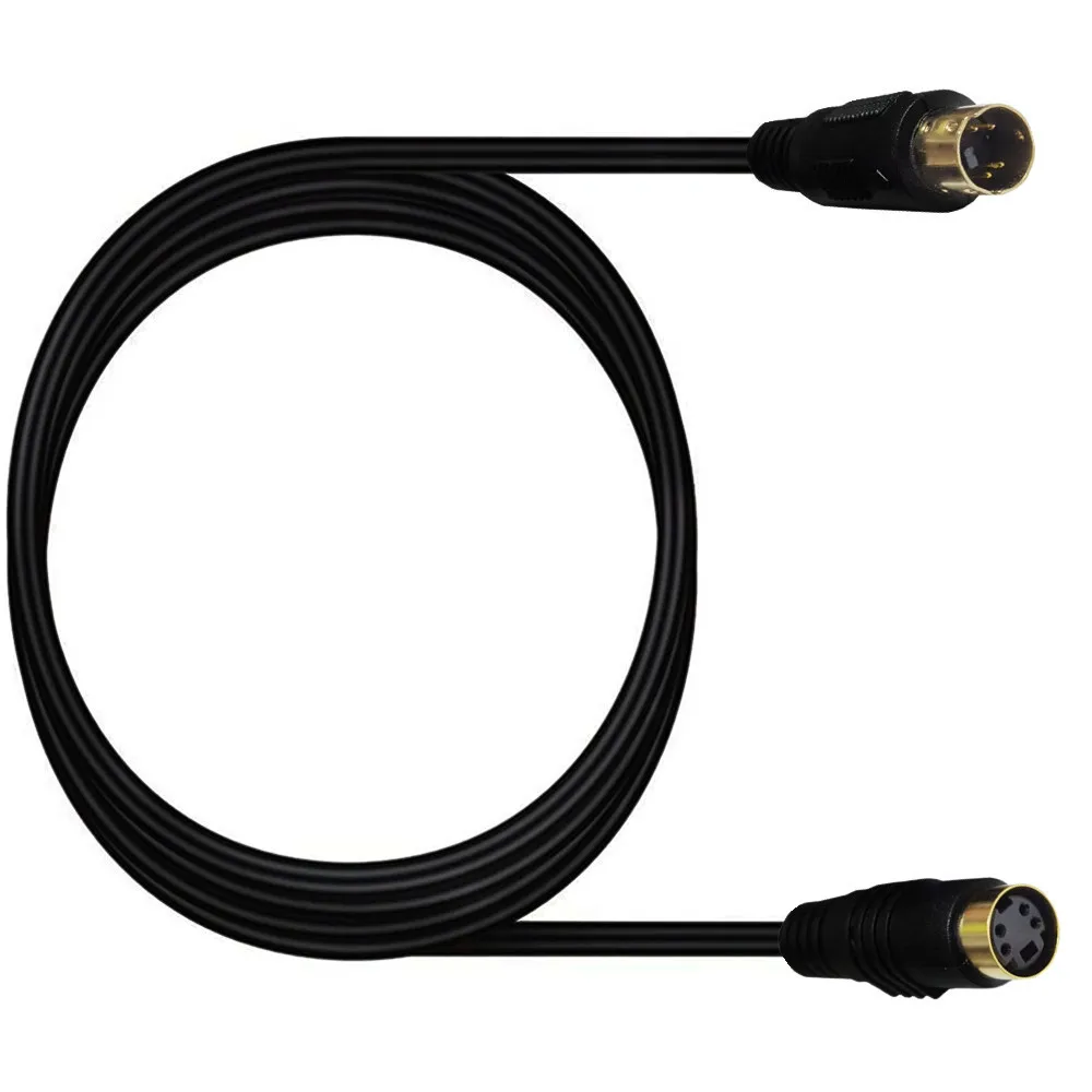 Cable S-Video de 4 pines macho a hembra, Cable adaptador de vídeo S a vídeo compuesto para PC, ordenador, vídeo, proyector AV, 1m, 1,8m, 3m - imagen 2