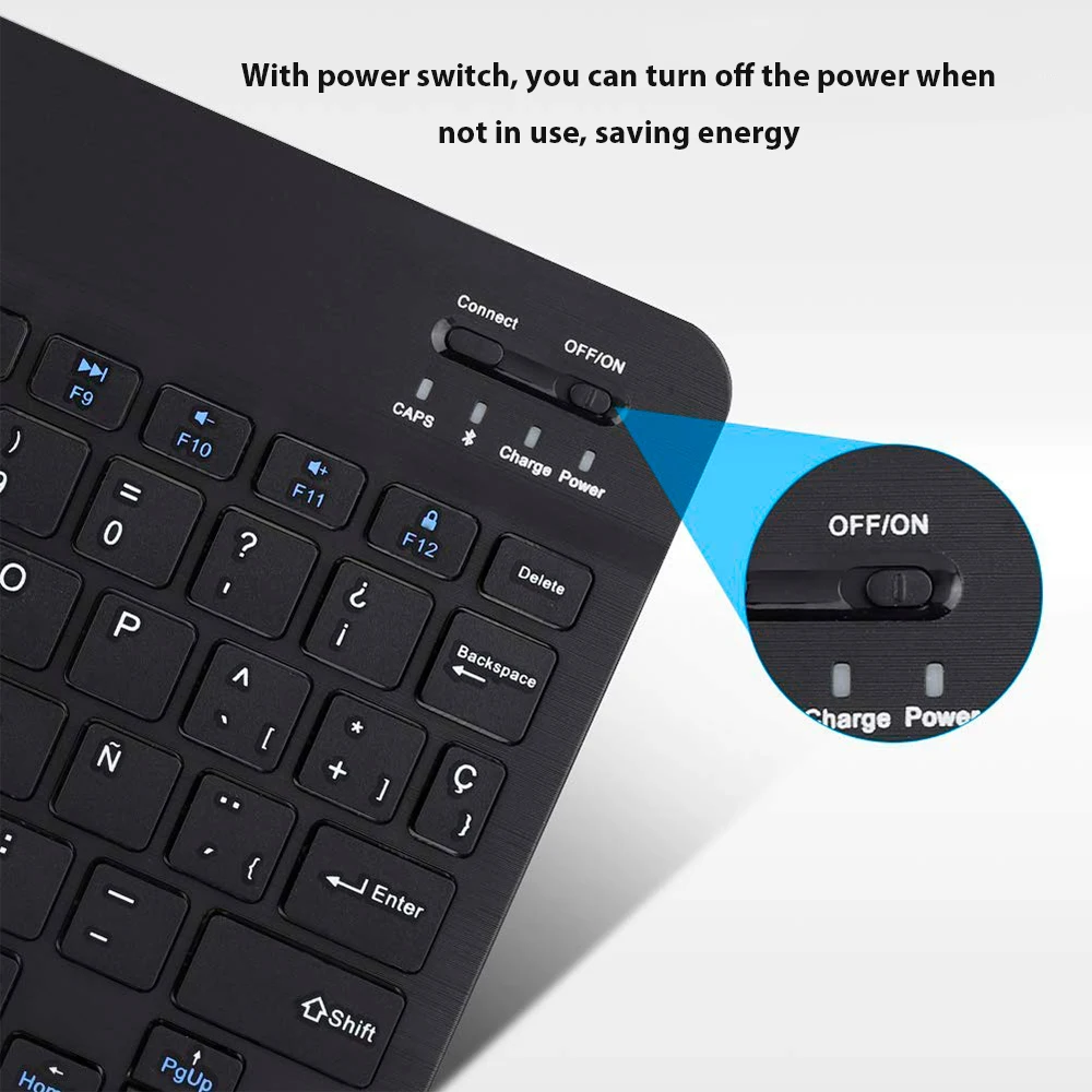 Teclado inalámbrico Bluetooth para Android IOS Windows teclado multilingüe para tableta accesorios Mini teclado y ratón para Ipad - imagen 2