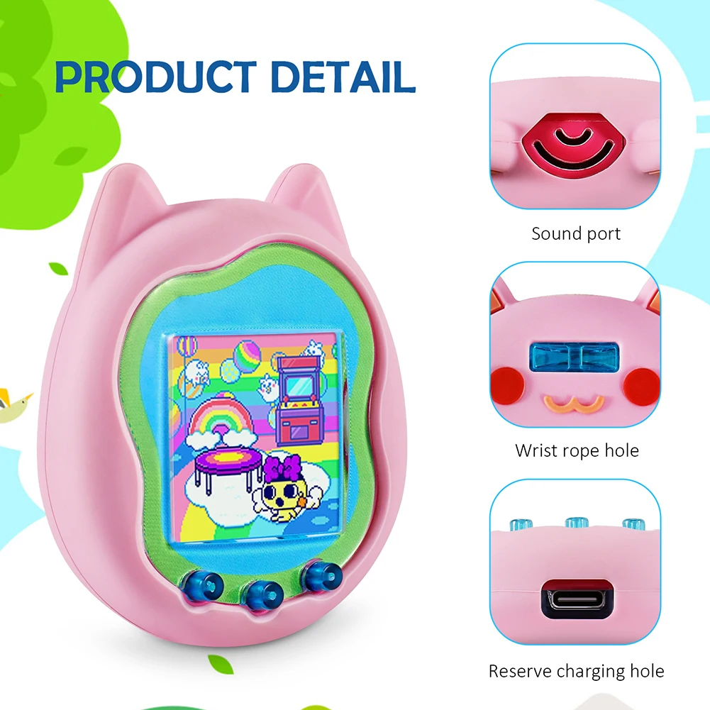 Funda de silicona con dibujos animados, funda protectora Virtual interactiva para máquina de juegos de mascotas, funda protectora para Tamagotchi Uni - imagen 2