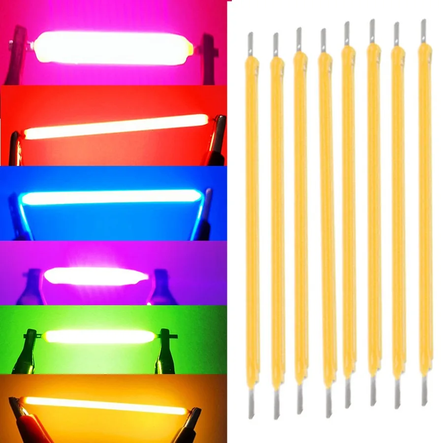10 Uds. De bombillas Edison de filamento LED COB de 3V, piezas de lámpara, diodos de luz incandescentes, accesorios, decoración de iluminación navideña multicolor