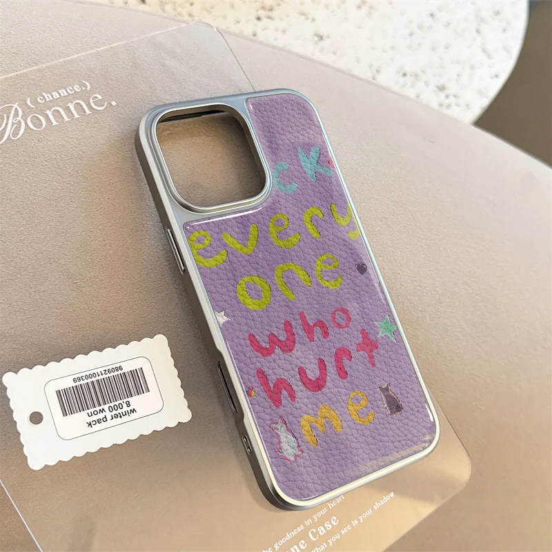 Funda de teléfono con textura de cuero y texto ins para iPhone11/12/13/14/15/16/27 Pro Max AIR PLUS - imagen 4