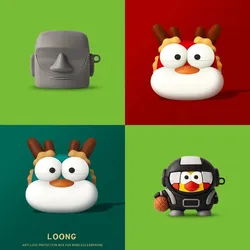 Para SoundPeats Air4 Pro funda 3D de silicona de dibujos animados suave funda a prueba de golpes funda protectora SoundPeats Air4 Pro