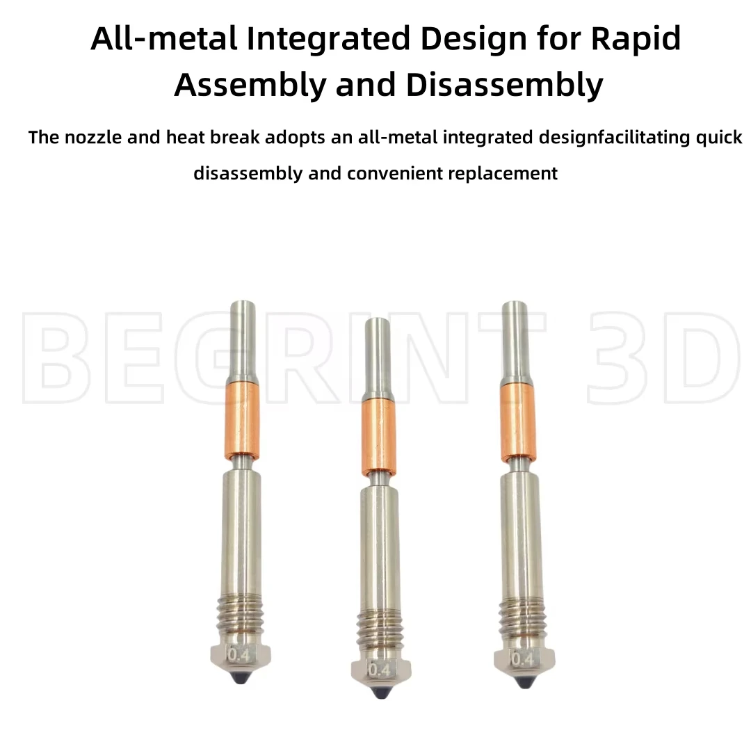 Actualización TZ4.0 Hotend para Bambu Lab P1S P1P X1 X1C X1E boquilla de acero endurecido de una pieza totalmente Hotend de Metal para impresora 3D P1S P1S X1 - imagen 2