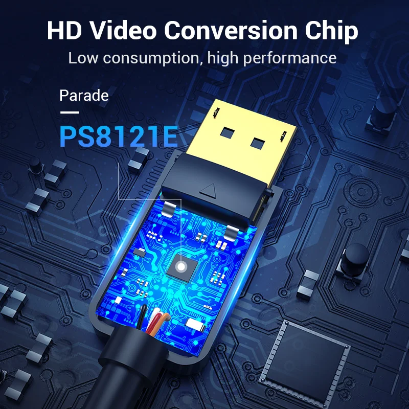 Vention DisplayPort a DVI Cable 1080P 24 + 1 DP a DVI-D Adaptador macho a macho para PC Monitor portátil Proyector DP a DVI Cable - imagen 3