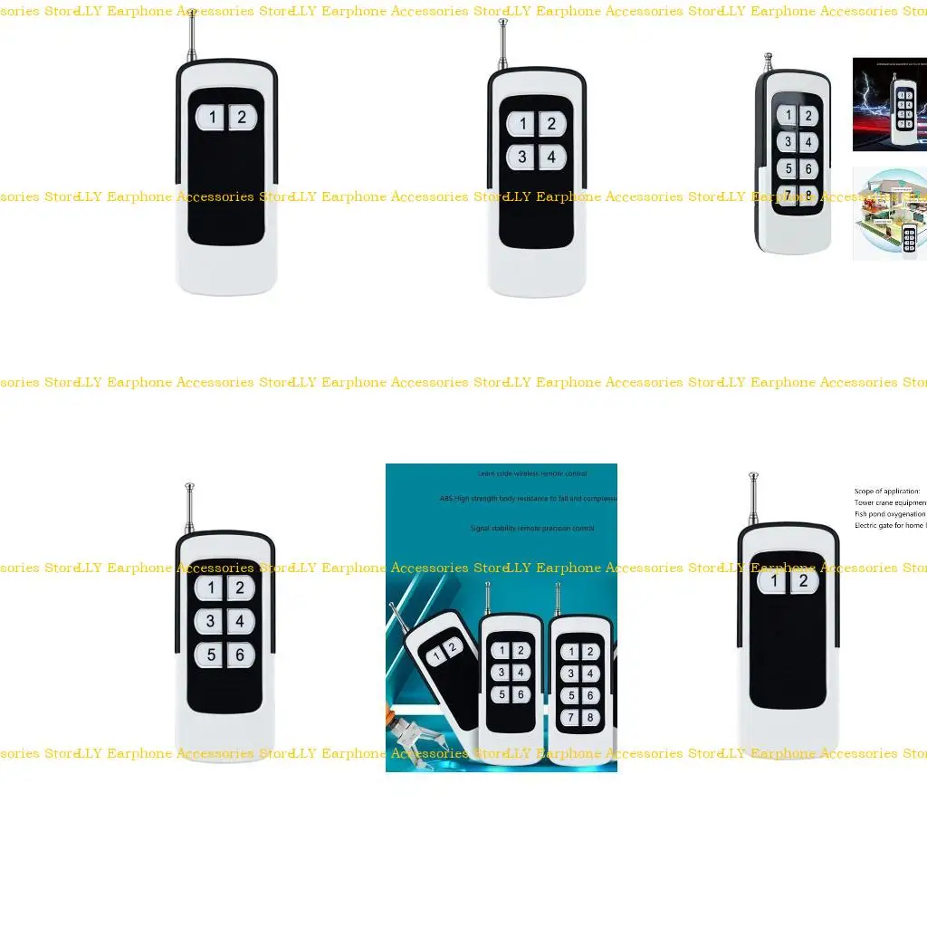 462E Conveniente control remoto 2/4/6/8-tecla para varios dispositivos Uso rápido para batería