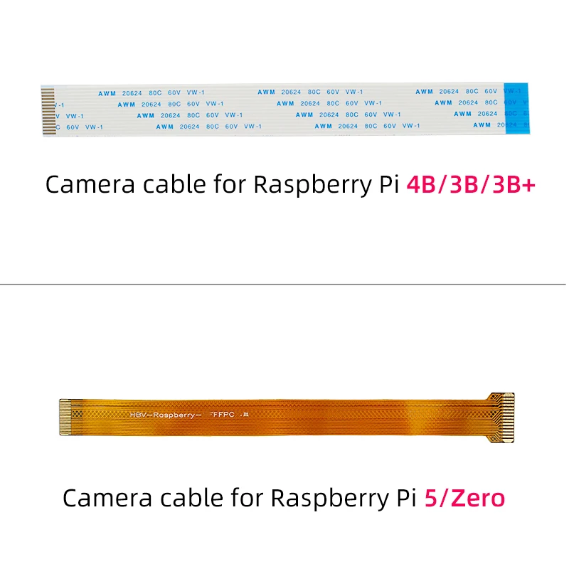 Cable de cámara Raspberry Pi CSI 15 30 50 100 200 CM Cable plano Flexible Cable de cinta de 15 pines para RPI 5 4B 3B + 3B Zero - imagen 2