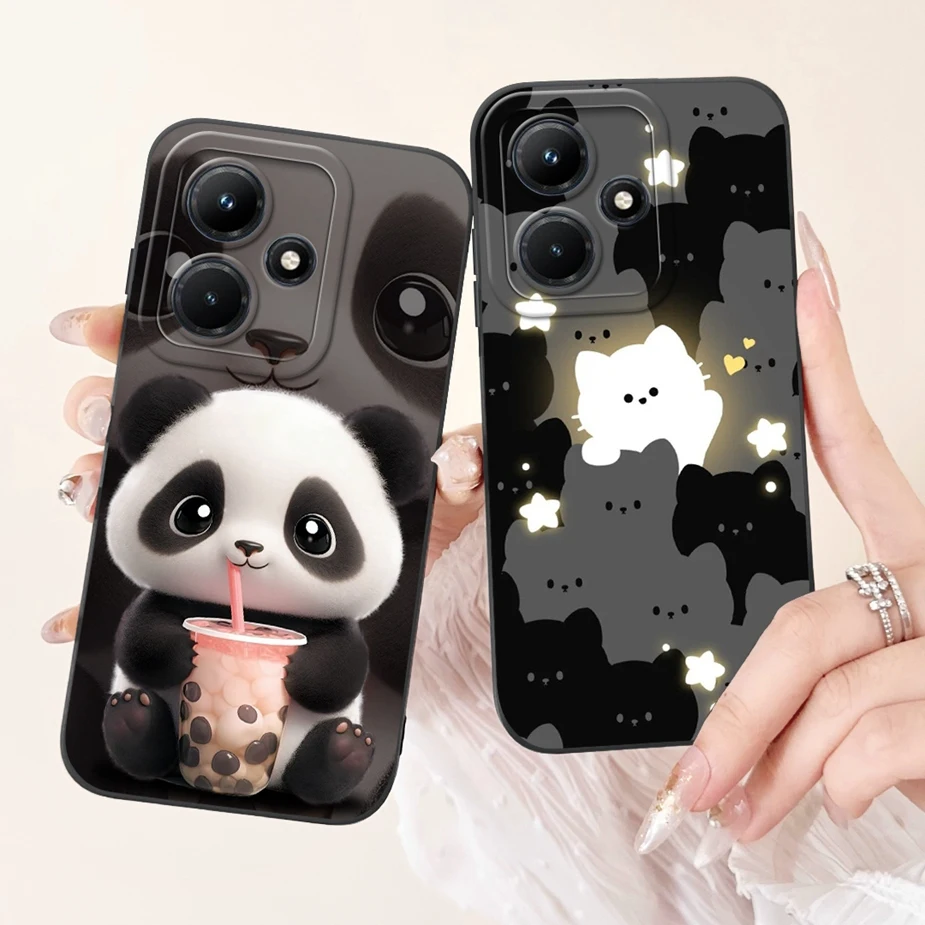 Funda de teléfono de TPU suave para Infinix Hot 30i, X669, X669C, lindo Panda, dibujos animados, 5G - imagen 5