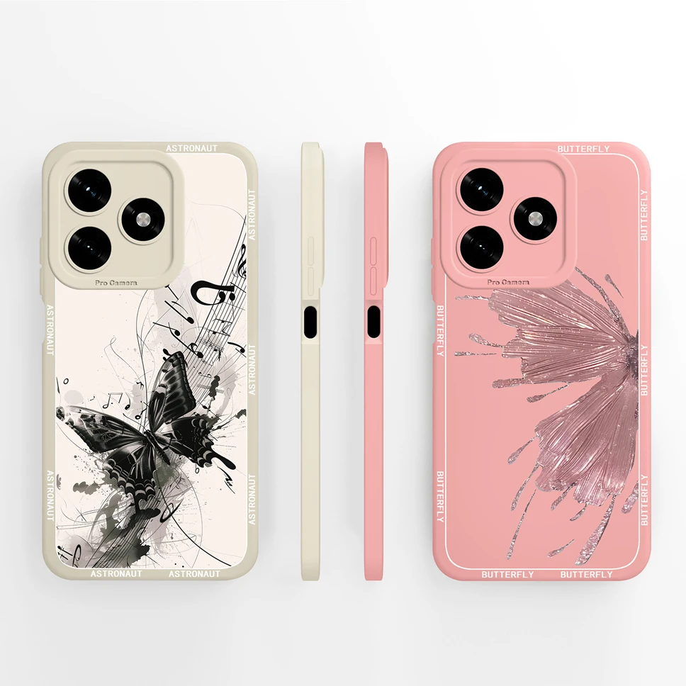 Funda de teléfono para Honor X5C Plus X5 4G, bonitos patrones de flores, protección completa, funda de silicona líquida suave para HonorX5 X 5c + parachoques - imagen 4
