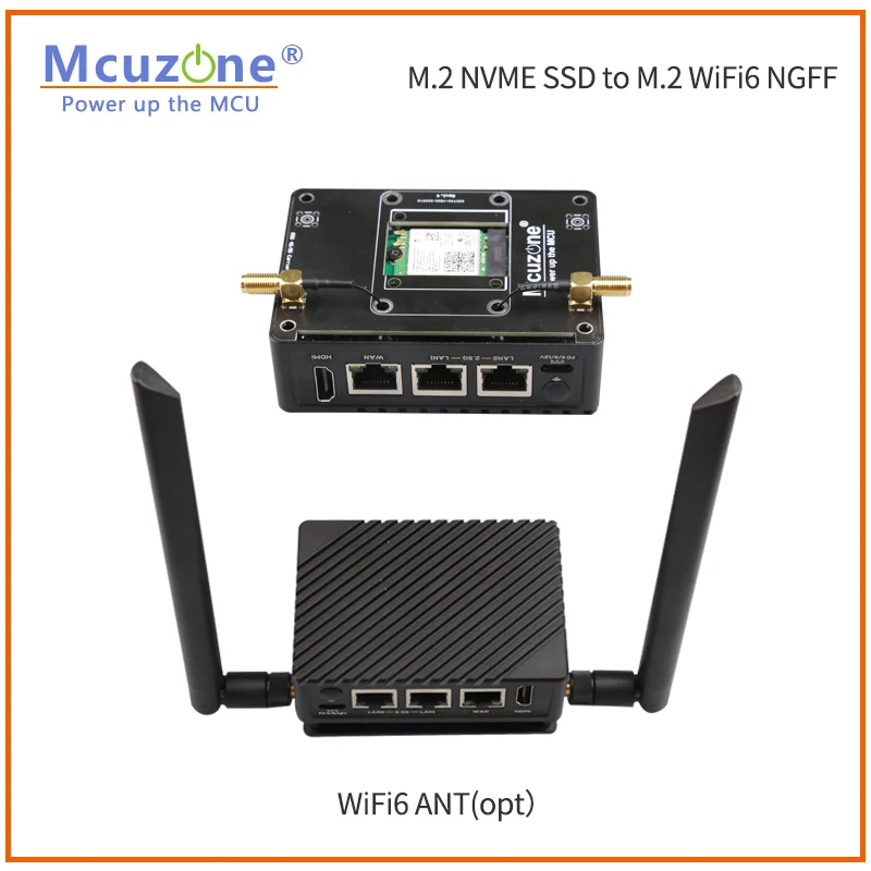 Tarjeta de red R5S WiFi6, M.2 A clave M NVME SSD A tarjeta WiFi6, AX200 MT7921K intel 8265C,CM4 raspberryPi, Coral TPU, Linux, CM4 - imagen 5