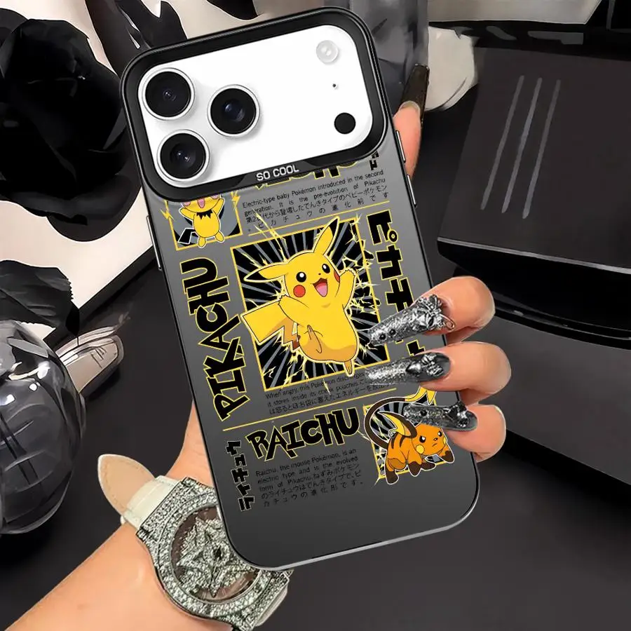 Funda Poke-monS Pika-chuS Gen-garS para iPhone 15 Plus 13 12 16e XS 14 16 17 Pro Max XR 11 17Air - imagen 2