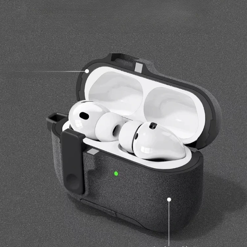 Funda con soporte 2025 para Apple airpods pro 3, funda con cerradura de seguridad a prueba de golpes, Fundas para auriculares de PC para AirPods Pro3 Pro 3rd 4 3 2Gen ﻿ - imagen 2