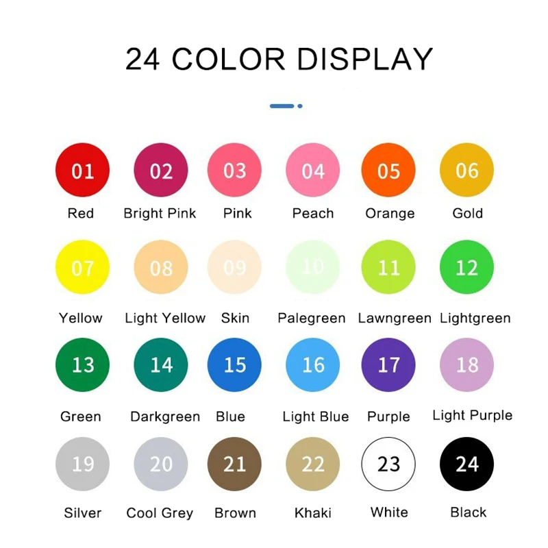 24 Colors Acrylic Marker Paint Pens for Rock Painting Water Based Paint Markers for 3D Printer PLA ABS Filament Model Paint Part - imagen 5