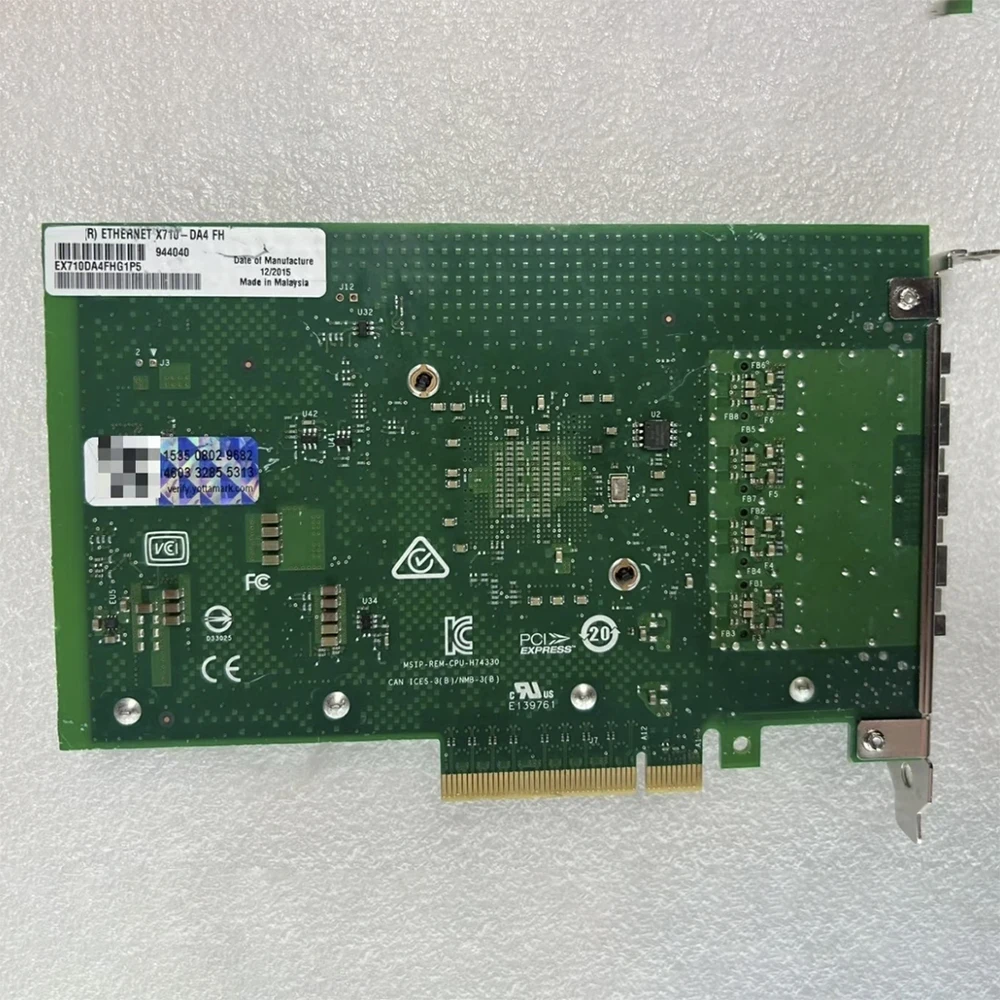 X710DA4 Chip de cuatro puertos eléctricos Tarjeta de red de 10 bits Gigiga X710-DA4 - imagen 2