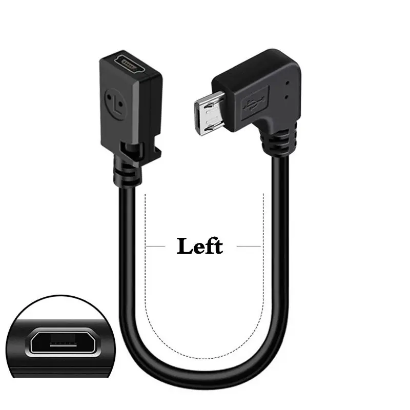 Cable adaptador V3 a V8 de 0,25 m, Mini USB hembra a Micro USB macho, Cable de datos de carga, Mini adaptador hembra de 5 pines con puerto T - imagen 4