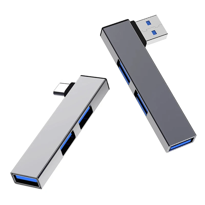 Hub USB 3,0 de 3 puertos, divisor tipo C de alta velocidad de 5Gbps para PC, portátil, accesorios para ordenador, concentrador multipuerto, 3 puertos USB 3,0 2,0