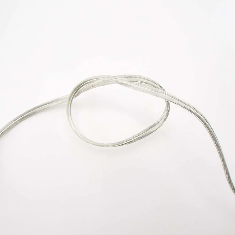 Cable transparente de 2 núcleos, Cable eléctrico estañado de cobre, línea plana de alimentación de CC paralela para tira de luz LED 2468, 28AWG - imagen 4