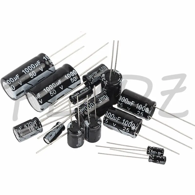1000 Uds 10V 16V 25V 35V 50V 1UF 2,2UF 3,3UF 4,7UF 6,8UF 10UF 22UF 33UF 47UF 100UF 220UF 470UF condensador electrolítico de aluminio - imagen 3