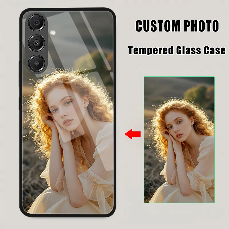 Funda de vidrio templado personalizada DIY para Samsung Galaxy A07 A12 A13 A14 A23 A24 A33 A34 A53 A54 M13 M14 M23 M33 M34 M53 M54 M56 5G - imagen 3