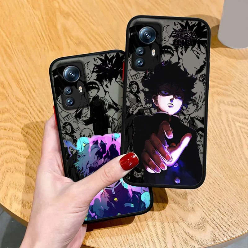 Funda de teléfono Mob Psycho 100 para Redmi Note 13, 12, 11, 10 Pro Plus Pro S T 5G, cubierta translúcida mate esmerilada - imagen 3
