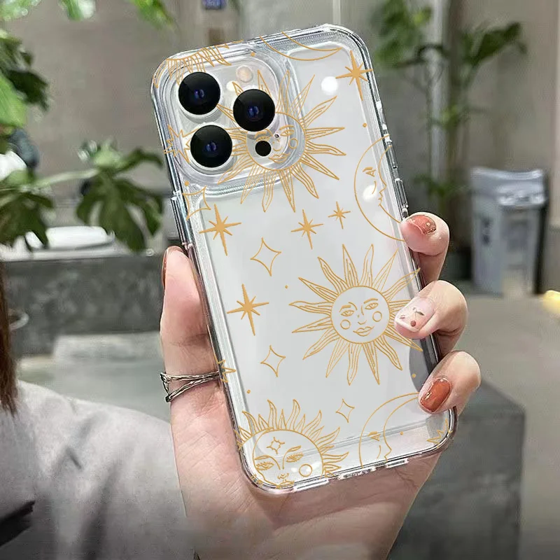 Para Samsung A55 funda Sun Moon Stars funda transparente para Galaxy A54 A53 A35 A34 A33 A16 S25 S24 Ultra S23 S22 Plus S21 FE - imagen 5