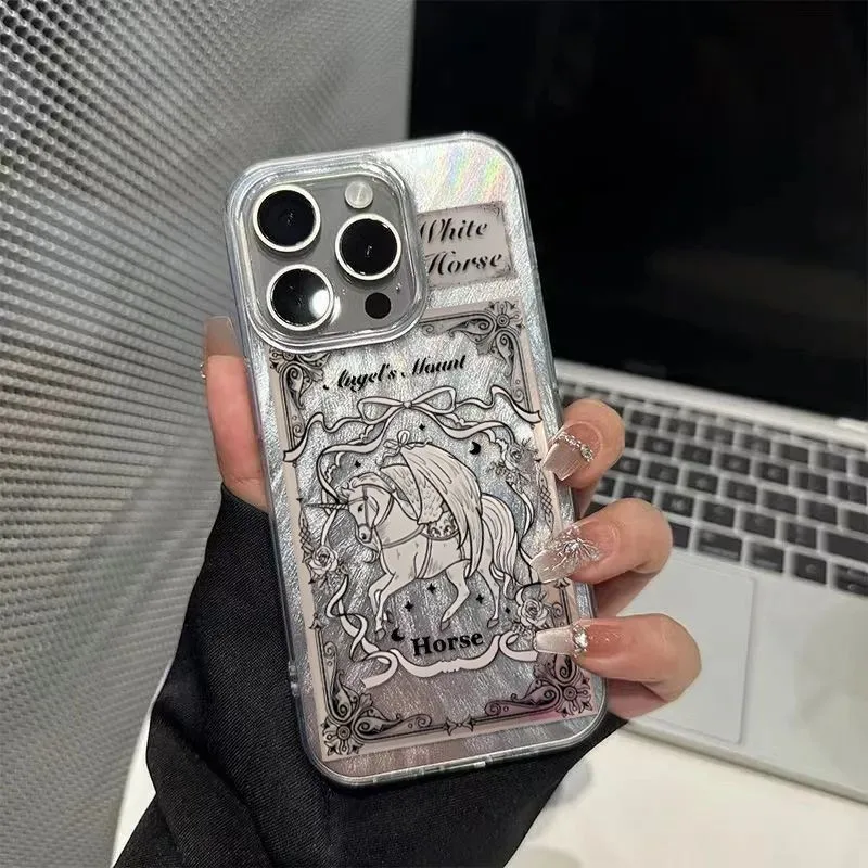 Funda de teléfono Retro brillante diosa Ángel para iPhone 16 15 14 13 12 11 Pro Max 16E XS X XR 7 8 Plus SE2 cubierta a prueba de golpes - imagen 5