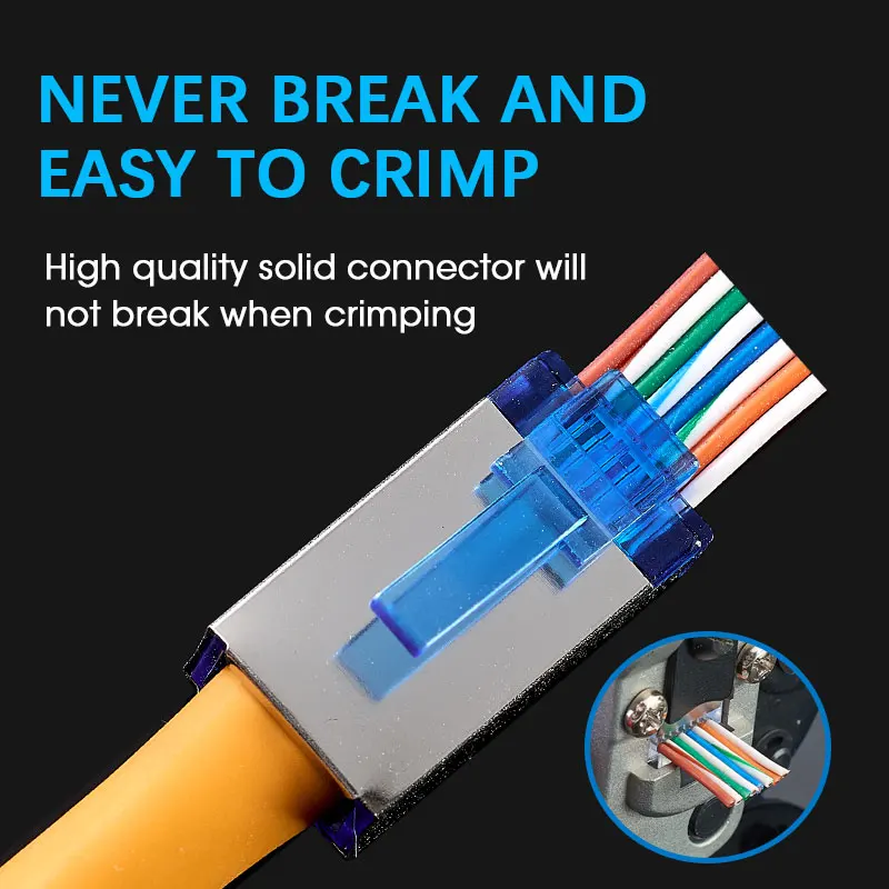 ZoeRax Conectores RJ45 Cat6 STP - Crimpado Fácil, Colores Surtidos