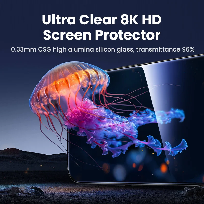 UGREEN-protectores de pantalla de vidrio templado para iPhone, película HD, 16 Plus, 15, 14, 13, 12, 2 unidades - imagen 4