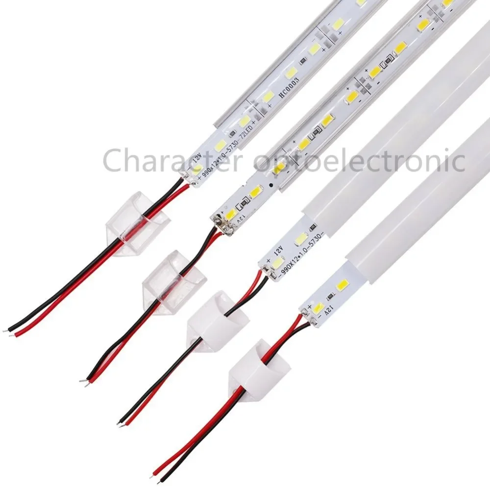 20 piezas 50cm DC12V SMD 5630/5730 tira de luz LED rígida + cubierta de pc tubo de luz de barra LED (blanco cálido/blanco frío)