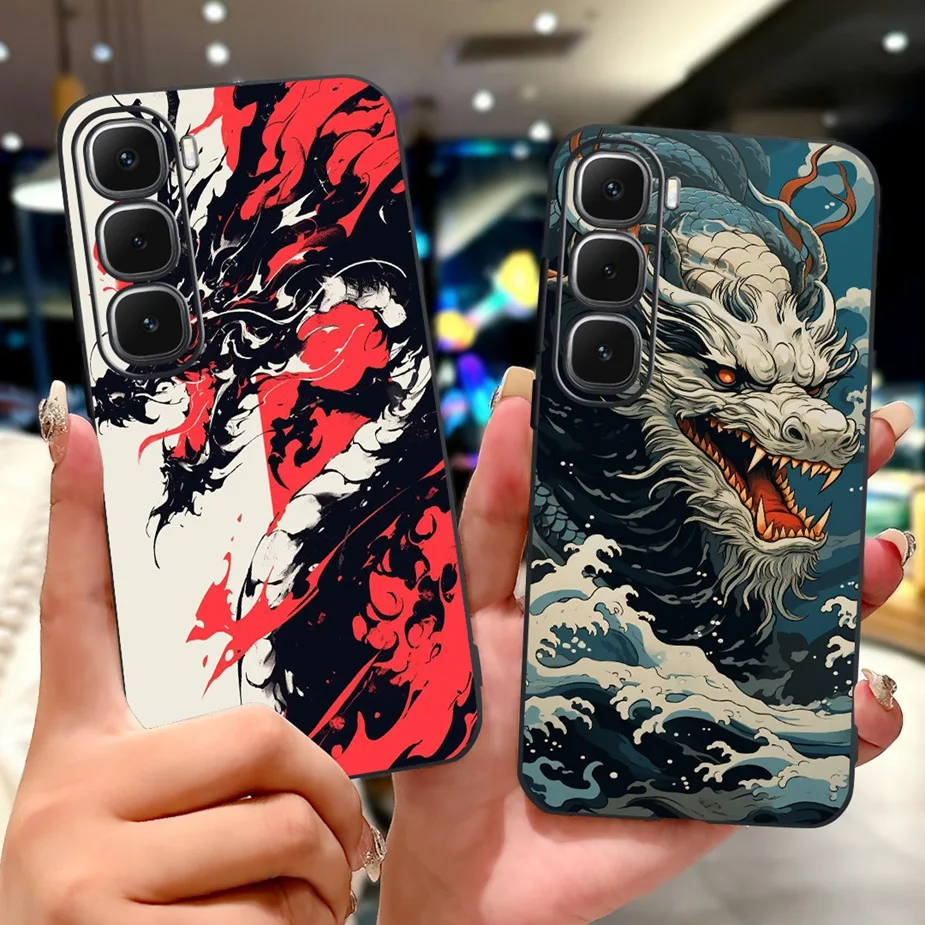 Para Infinix Hot 60 Pro Plus funda X6886 lindo amor corazón pintado cubierta suave TPU funda de teléfono para Infinix Hot 60 60i Hot60 Pro Fundas - imagen 3