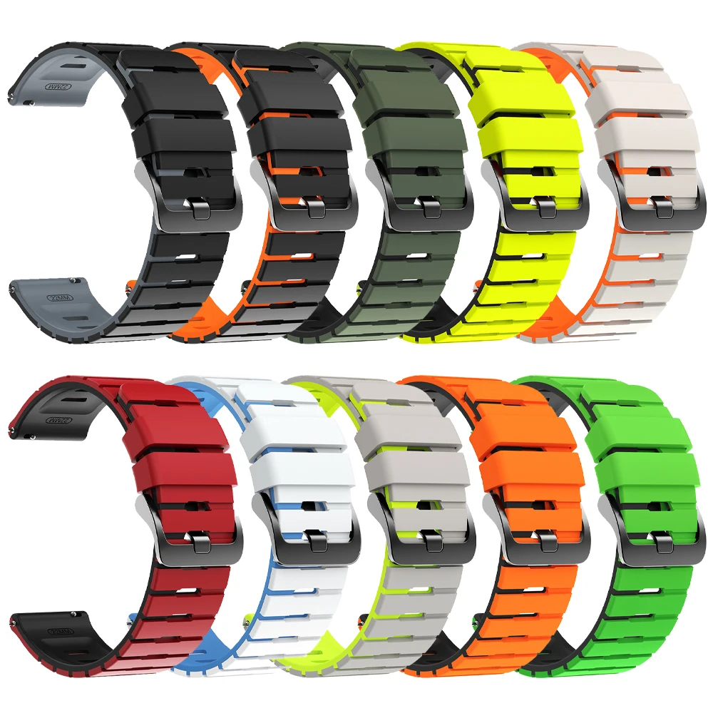 Correa deportiva de silicona de 22mm para Xiaomi Watch S2 S1 Active S3 S4 Color 2 correa de repuesto para pulseras de reloj Huami Amazfit/Redmi - imagen 5