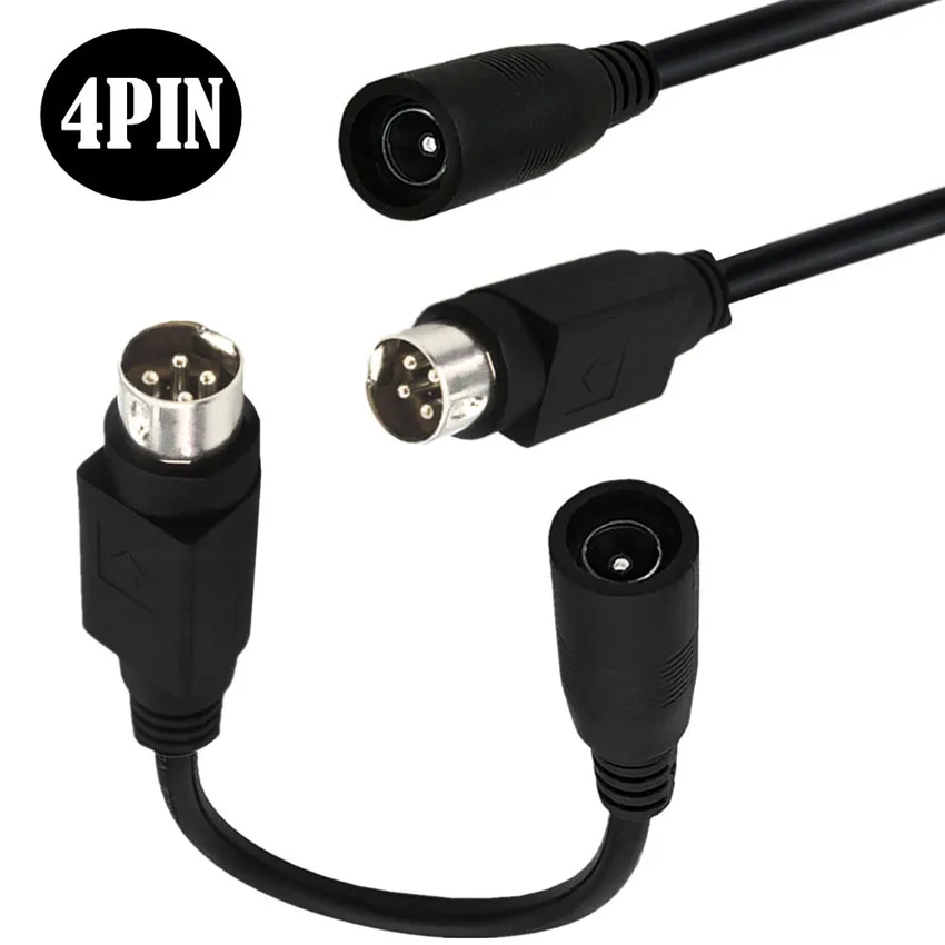 Cable hembra de 5,5x2,5mm a macho de 3/4 pines para SATO TG-5011-19V-ES, solo un cable de 4 pines para TV, LCD, VCR, fuente de alimentación, 1 unidad - imagen 5