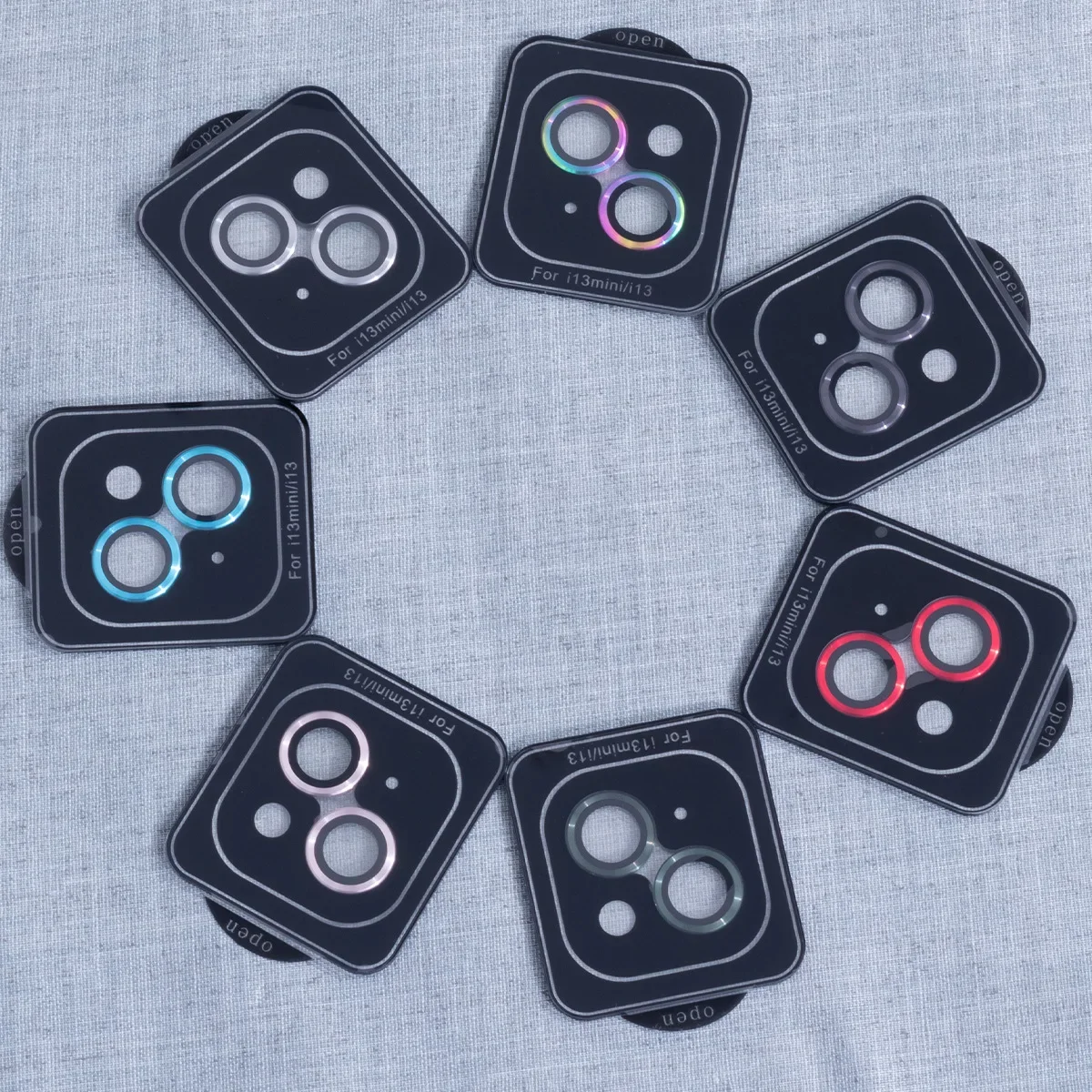 Cubierta completa de cristal de lente para IPhone 15 Pro Max, cubierta protectora de cámara de Metal para IPhone 13 Pro Max 13 Mini 15 Plus 14pro Max