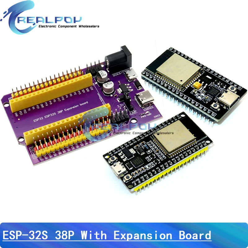 Placa de desarrollo ESPWROOM32 TYPE-C/MICRO USB CP2102 WiFi + Bluetooth Dual Core ESP32-DevKitC-32 ESP-32S placa de expansión 38 pines