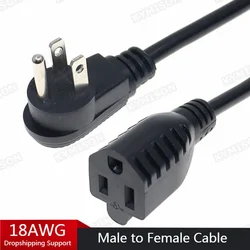 Alargador Corriente Clavija Americana NEMA 5-15P a 5-15R 18AWG