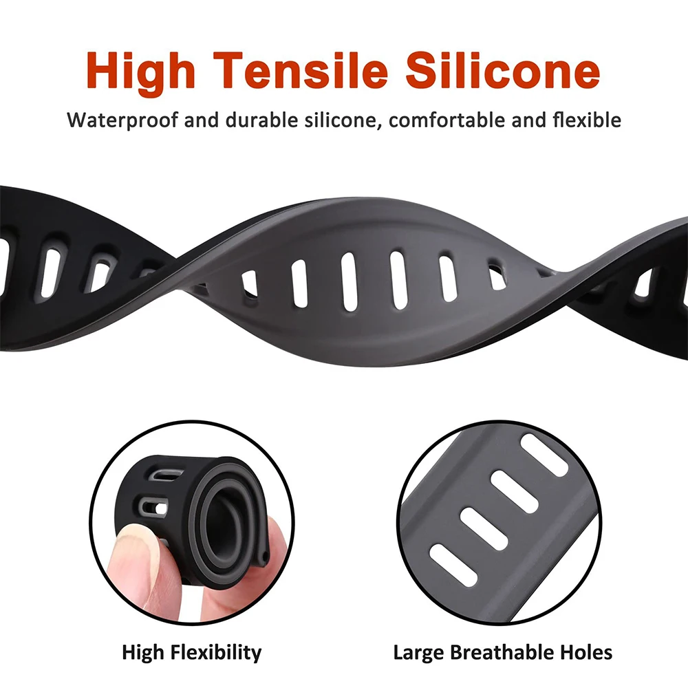 Para Garmin Forerunner 570 42mm 47mm banda 20mm 22mm Correa de silicona Vivoactive 6 5 4 pulsera Correa para Samsung Galaxy Watch 7 6 - imagen 5