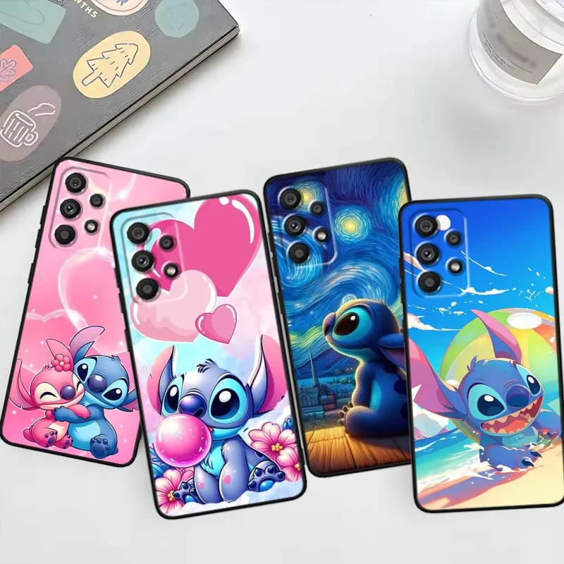 Amante del punto para Samsung Galaxy A54 A55 A56 A70 A71 A72 A73 J4 J6 M02 M11 M12 5G funda de teléfono negra