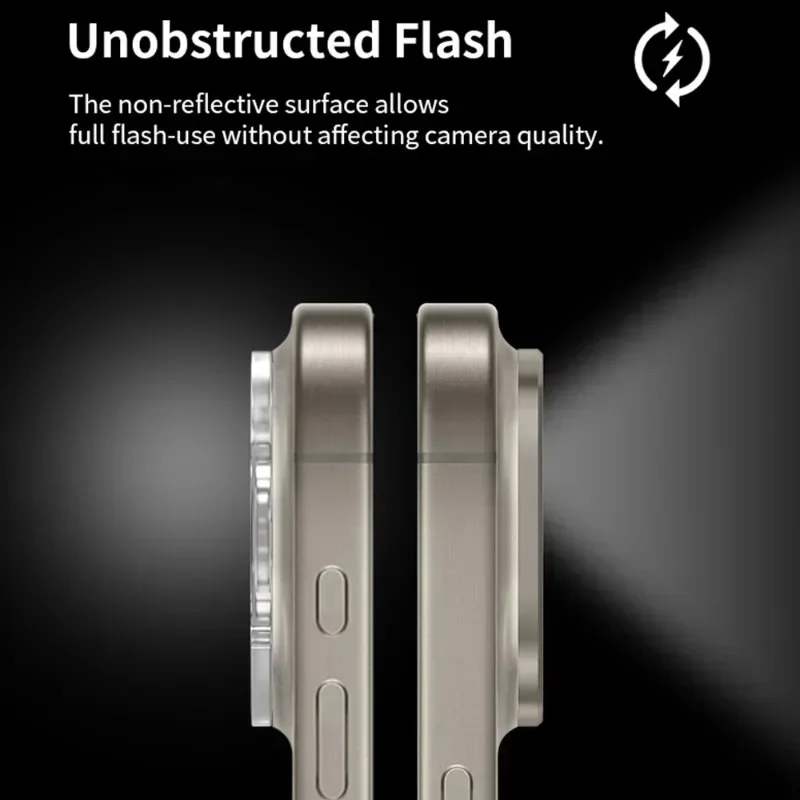 Para IPhone 15 Series lente de cámara de Metal Flim cubierta protectora completa para IPhone 15 16Pro Max 15 Plus Mini funda Protector de lente trasera - imagen 5