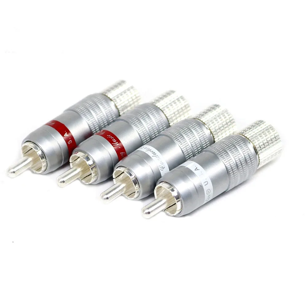 Conectores RCA Plata Alta Fidelidad Audio Ailfielder