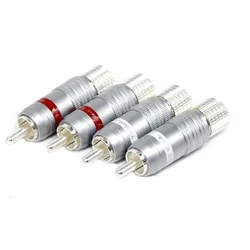 Conectores RCA Plata Alta Fidelidad Audio Ailfielder