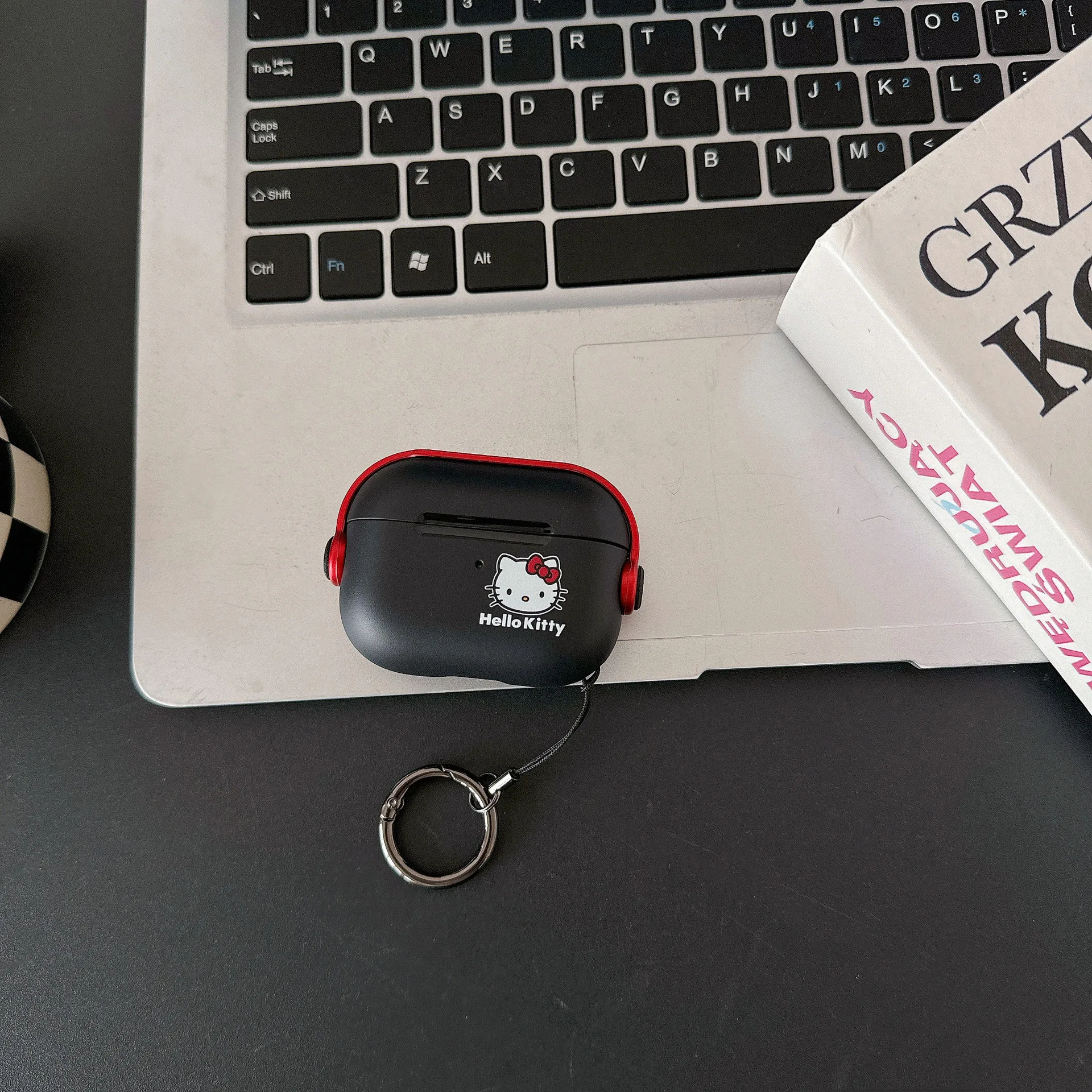 Escucha música Kitty funda para auriculares con correa para Apple Airpods 3 2 1 Pro Pro2 funda para auriculares para Air Pods 4 2024 generación - imagen 5