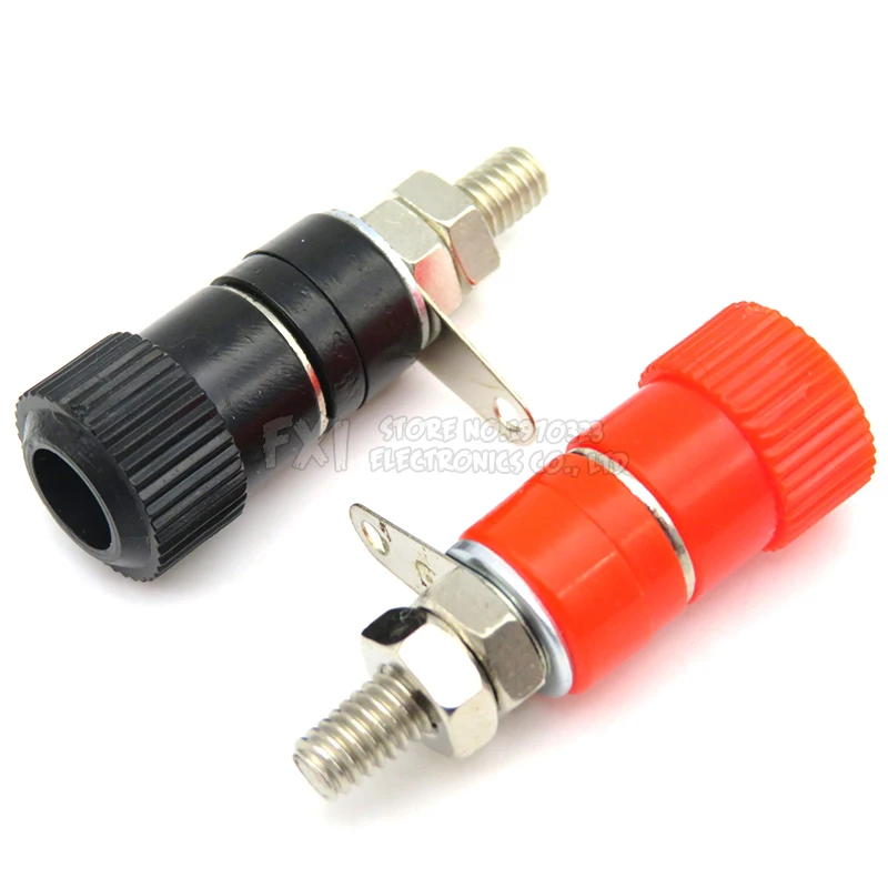 5 uds bloques de terminales JS-910B 4MM negro rojo FDKJGECF conector de Terminal vinculante poste conector Banana amplificador Jack montaje - imagen 2